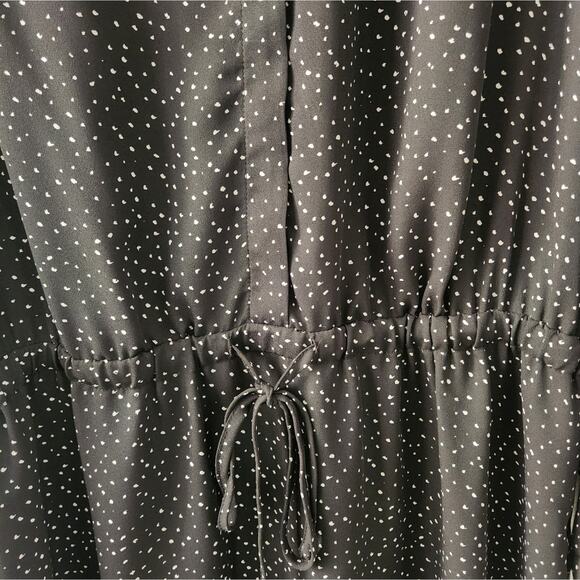 Hilary Radley Black Speckled Long Sleeve Mini Dress small - Picture 4 of 13